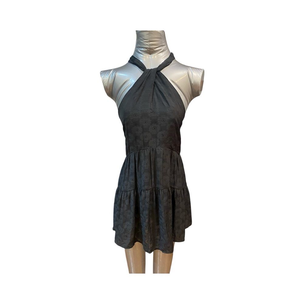 Anthropologie Elegant Black Halter Dress - Picture 2 of 6